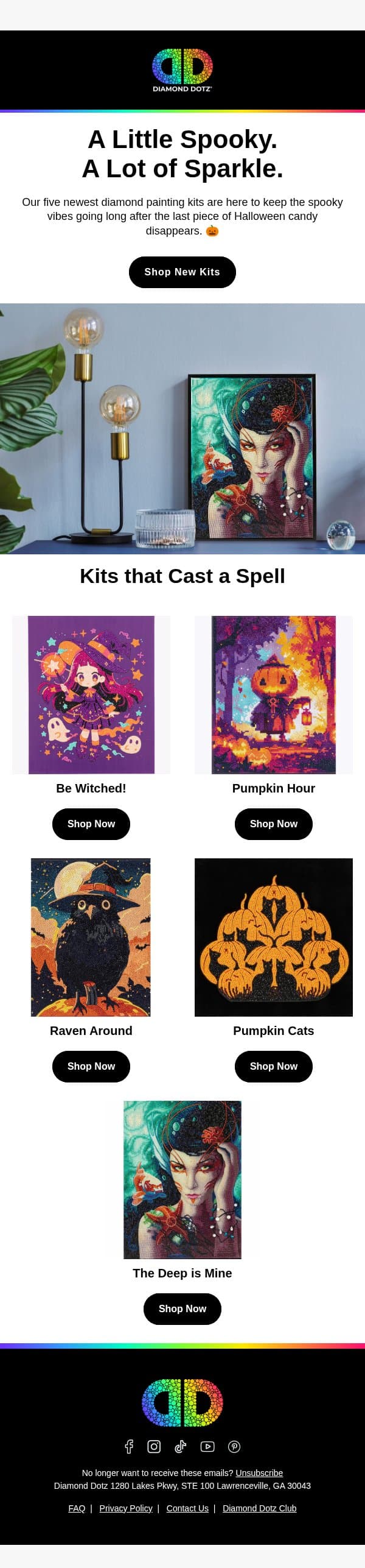Five new kits with a little magic and mystery ✨ email from Diamond Dotz screenshot