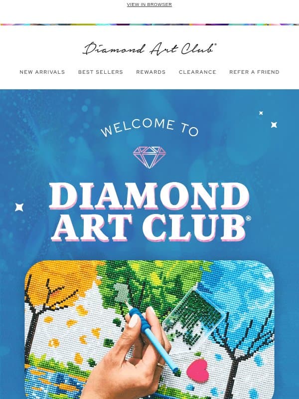 Welcome to Diamond Art Club! | We're so glad you're here! email from Diamondartclub