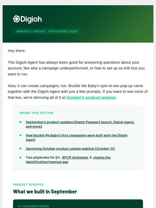 A first look at AI-built campaigns email from Digioh