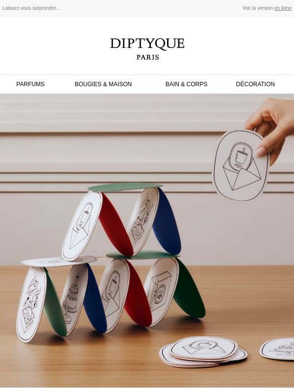 Des attentions exclusives, rien que pour vous email from Diptyque