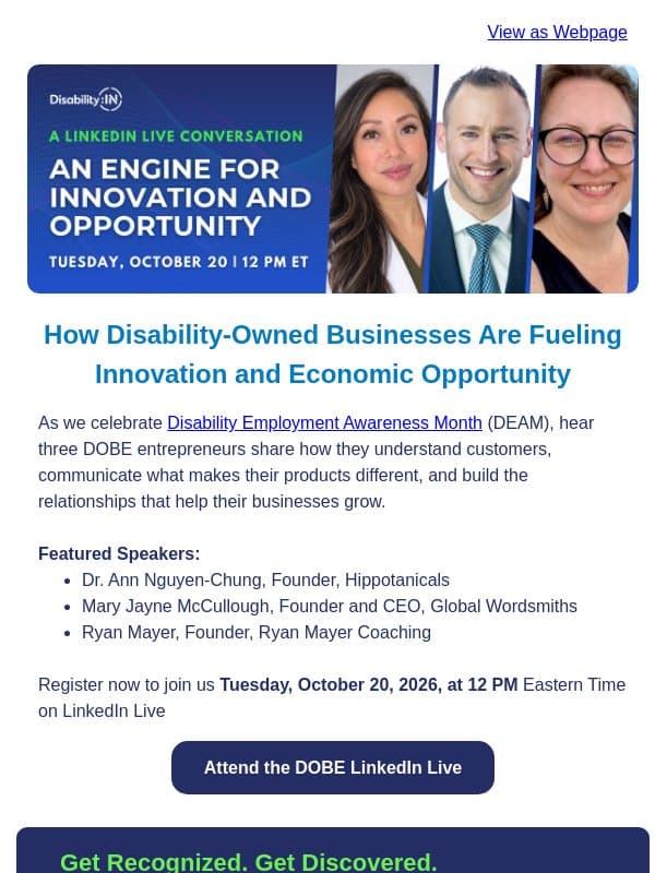 Meet the founders driving innovation email from Disability:IN