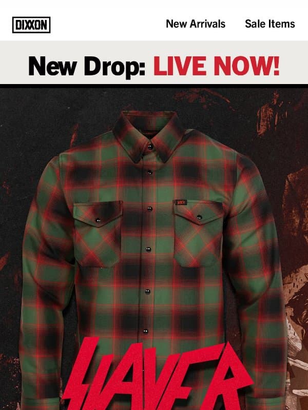 Happy Halloween: SLAYER x DIXXON π©Έ email from Dixxon Apparel