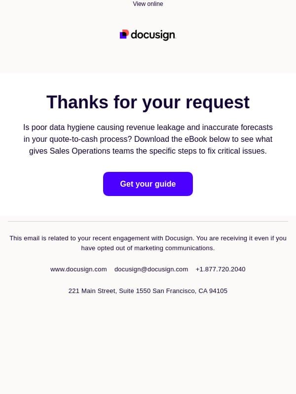Download your guide. email from DocuSign screenshot