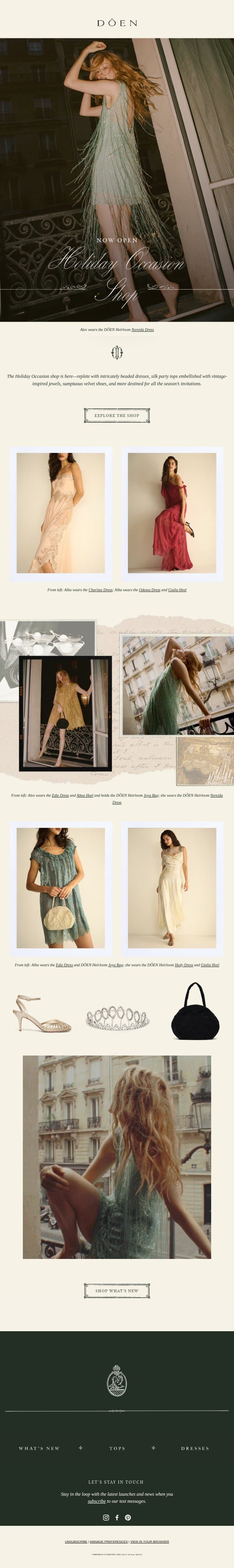 Now Open | The Holiday Occasion Shop 🌟 email from Doen screenshot