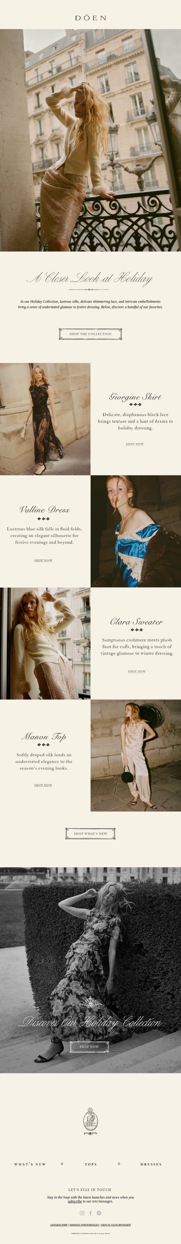 The Edit | Holiday Standouts ✨ email from Doen screenshot
