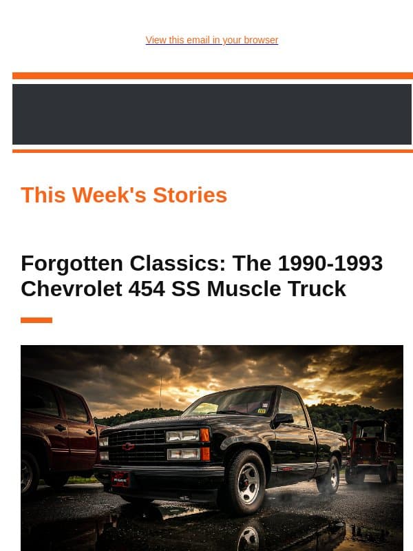 Shop Press Digest: "Forgotten Classics: The 1990-1993 Chevrolet 454 SS Muscle Truck" email from Dorman Products
