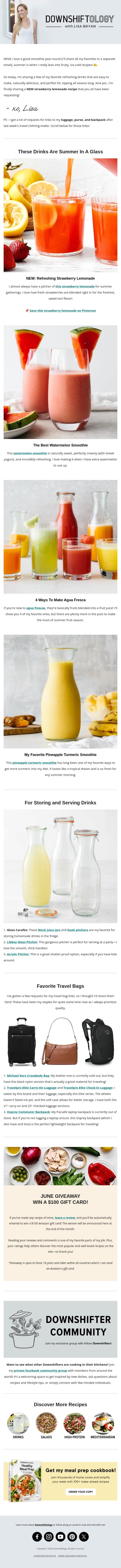Summer In A Glass ๐ email from Downshiftology screenshot