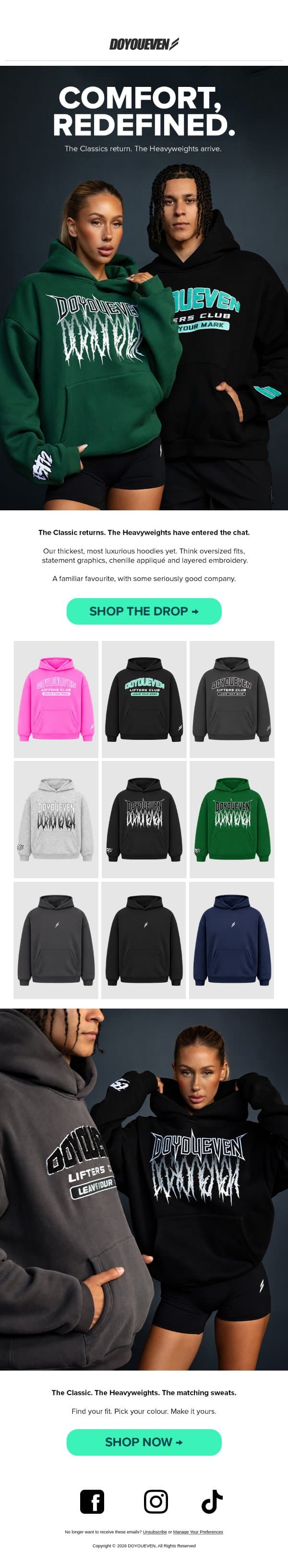 THE WAIT IS OVER 🙂‍↕️ email from DoYouEven screenshot