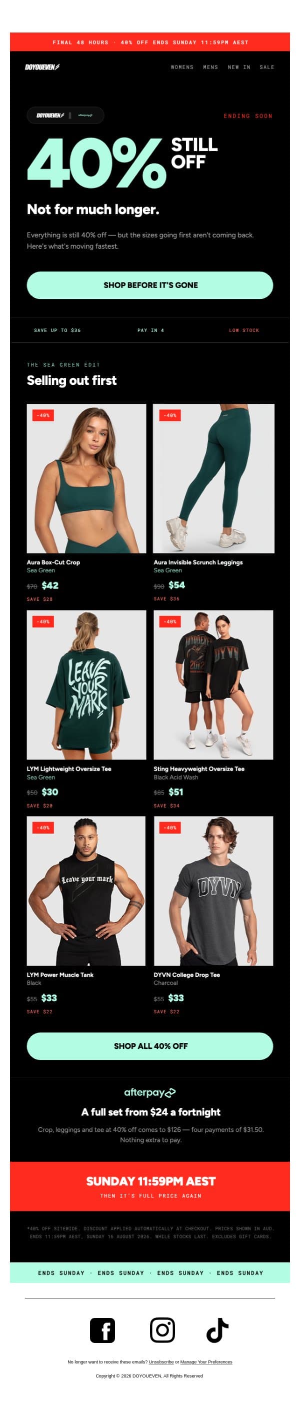 OKAY, NOW WE’D HURRY 👀 email from DoYouEven screenshot