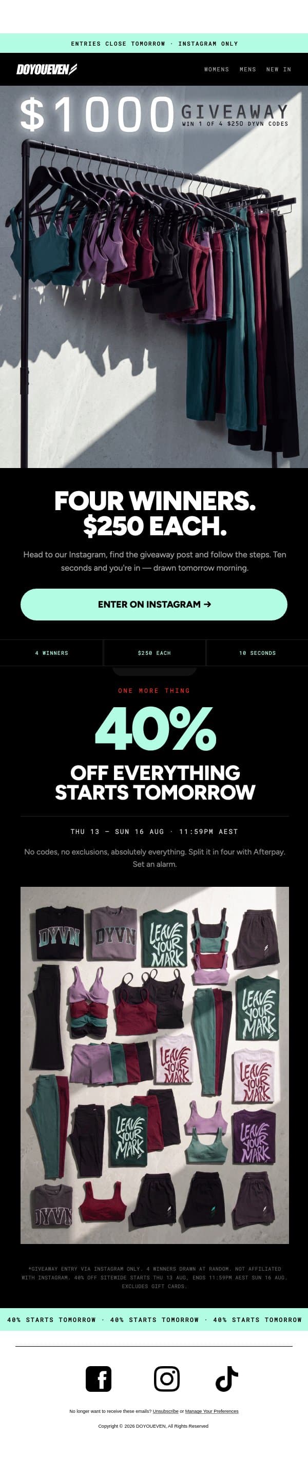 TOMORROW'S BIG. TODAY'S BETTER ๐ email from DoYouEven screenshot
