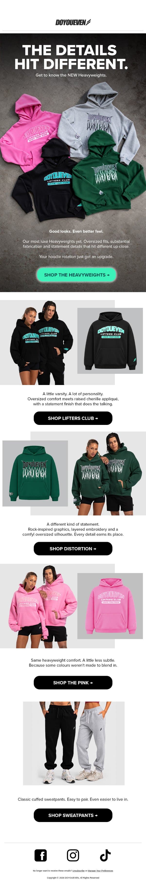 not to be dramatic, but the details... đź‘€ email from DoYouEven screenshot