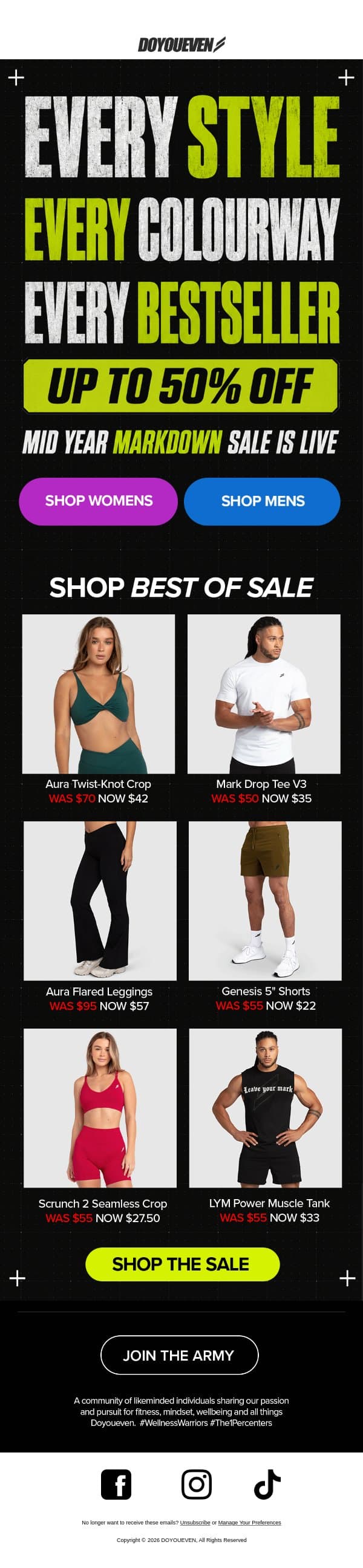 THE BEST DEALS ARE INSIDE 👀 email from DoYouEven screenshot