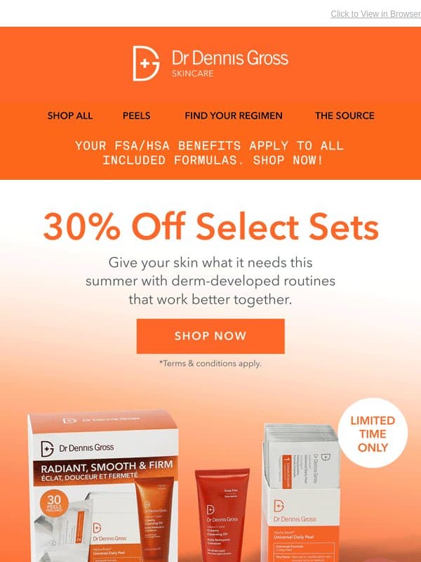 Up To 40% Off Starts Now! email from Dr. Dennis Gross Skincare