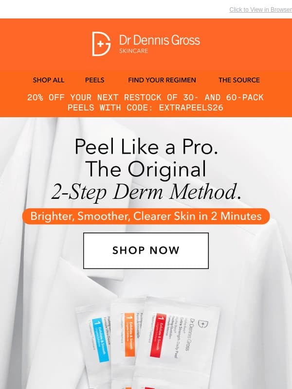 It's Time To Restock Your Peels For Fall email from Dr. Dennis Gross Skincare
