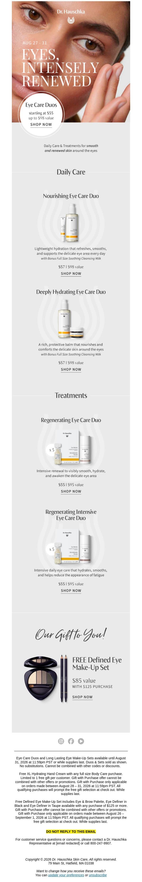 Final Hours: Your Perfect Pair email from Dr. Hauschka screenshot