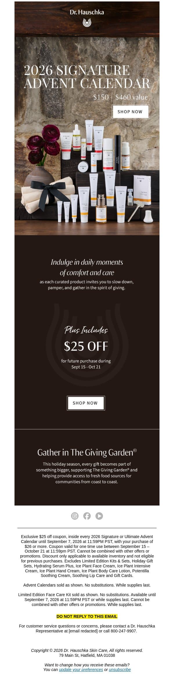 Meet our 2026 Advent Calendar email from Dr. Hauschka screenshot