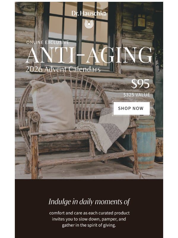 A Holiday Countdown Worth Unwrapping email from Dr. Hauschka