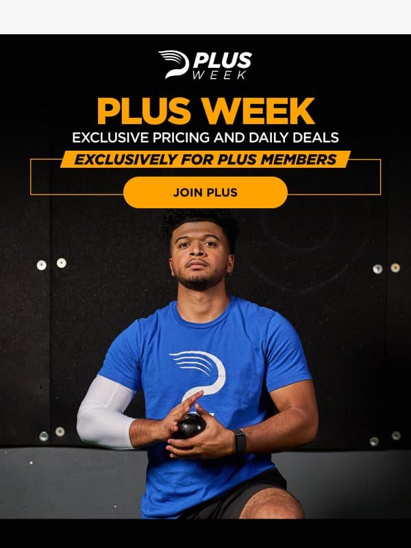 NOW LIVE ⚡ PLUS Week: Up to 40% Off email from Driveline Baseball