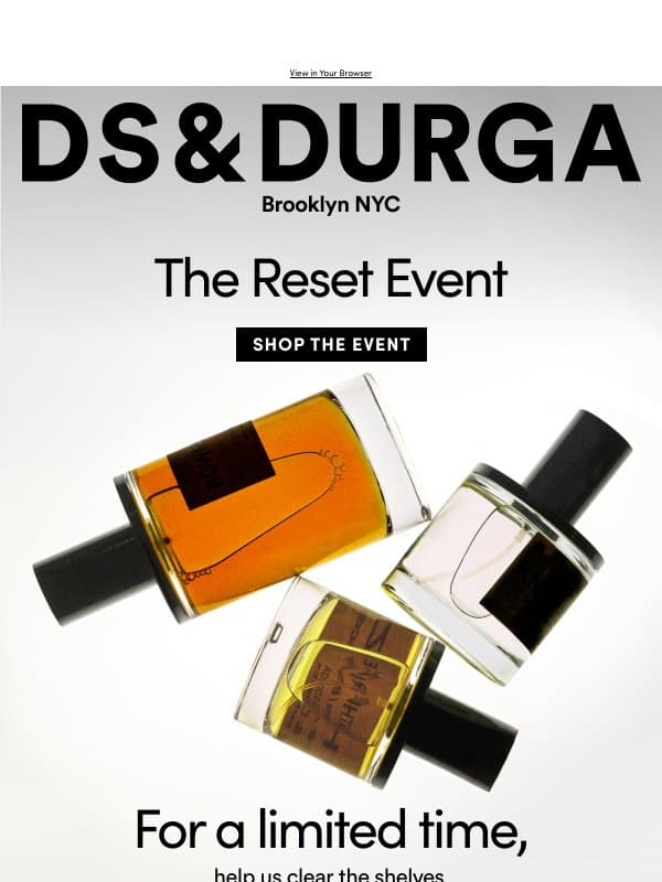We're making room for something new email from D.S. & Durga