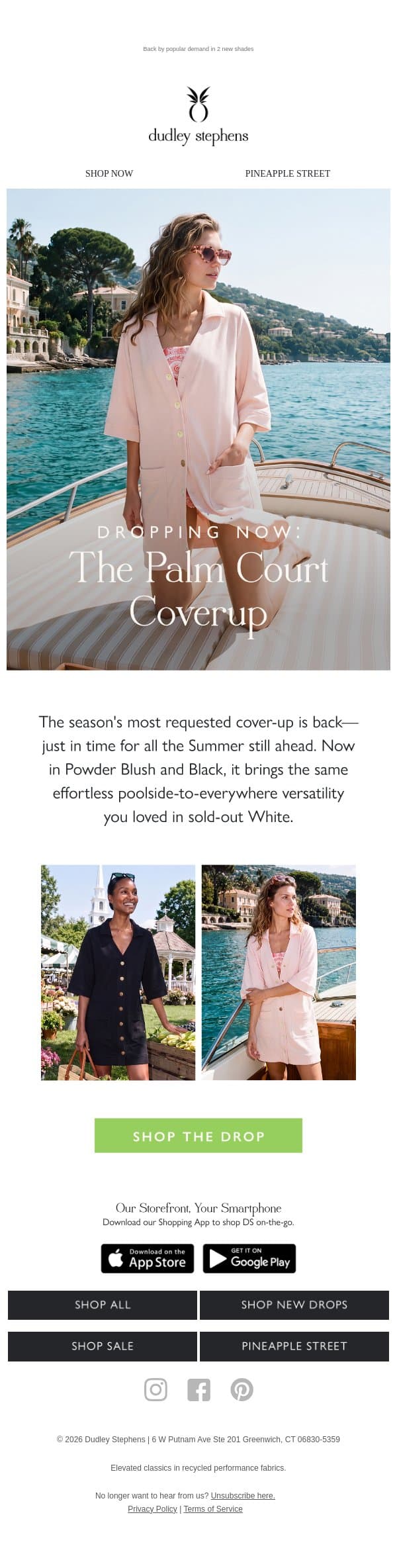 Dropping Now: The Palm Court Coverup email from Dudley Stephens screenshot