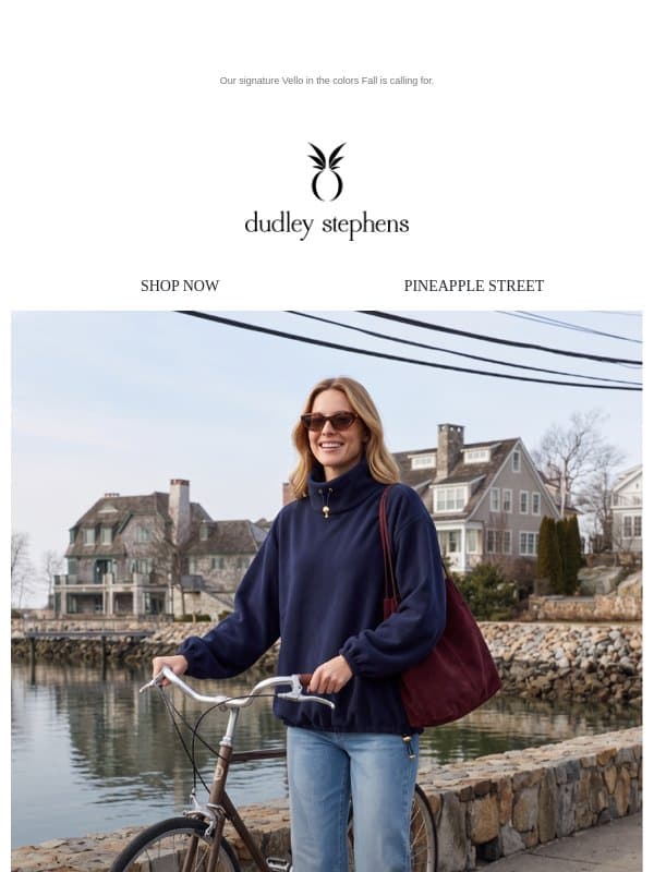 Dropping Now: Dudley Fleece Pullovers email from Dudley Stephens