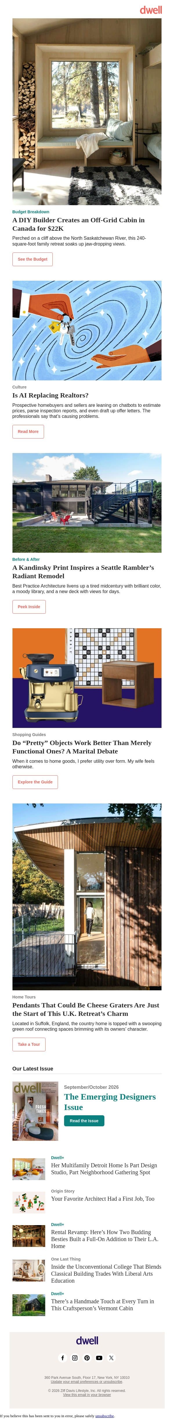 Is AI Replacing Realtors? email from Dwell screenshot