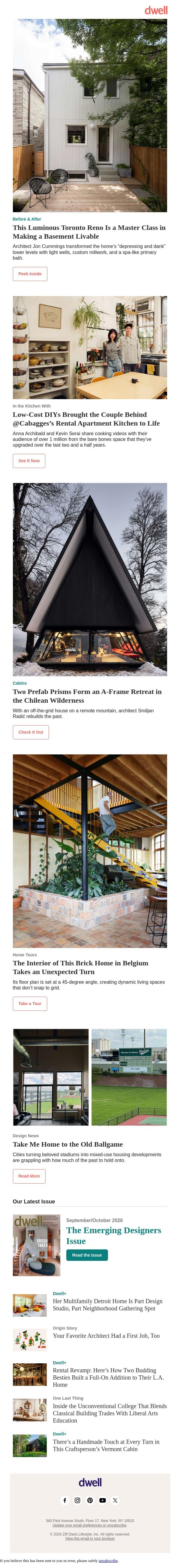 The Couple Behind @Cabagges Used Low-Cost DIYs to Upgrade Their Kitchen email from Dwell screenshot