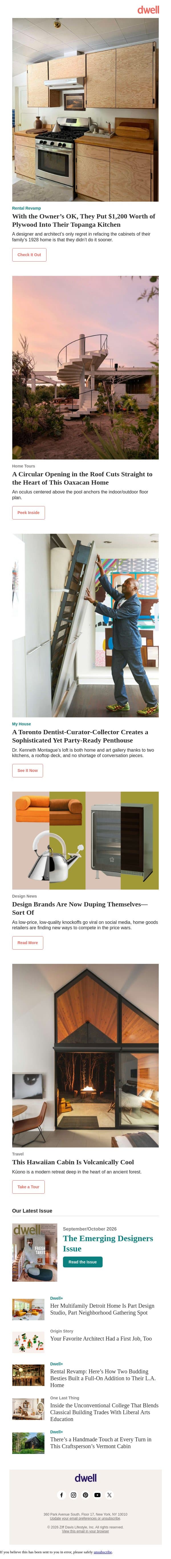 What’s Up With All These Viral Brands Duping Themselves? email from Dwell screenshot
