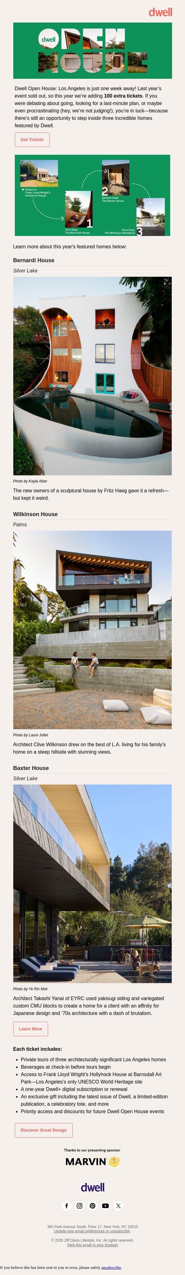 Dwell Open House Is Just One Week Away email from Dwell screenshot