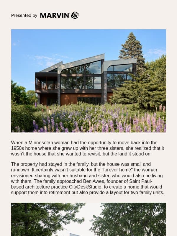 Curved Windows Turn This Minnesota Home Into a Sundial email from Dwell