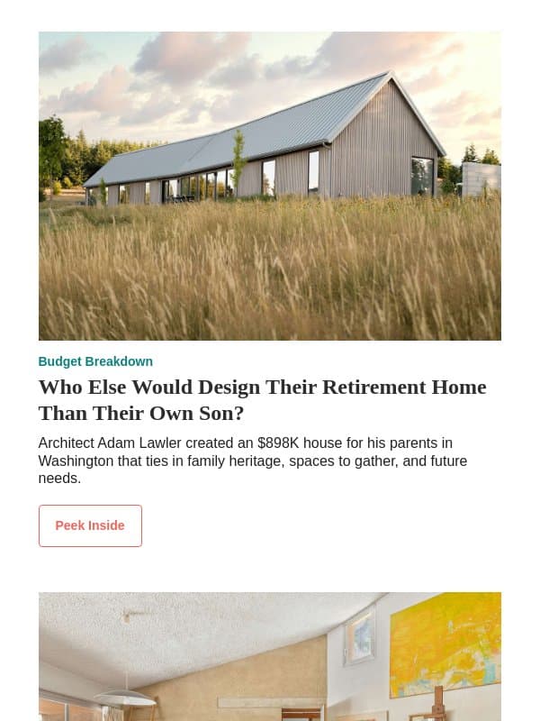 This Farmhouse Came With a Tenant. The New Owner Renovated Around Them email from Dwell