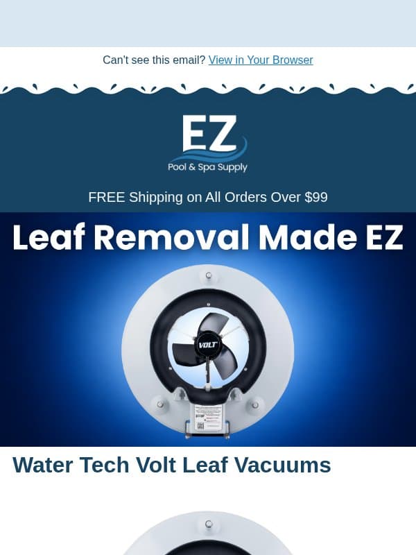 🍂 Leaves Belong on Trees, Not in Your Pool! email from E-Z Test Pool Supplies