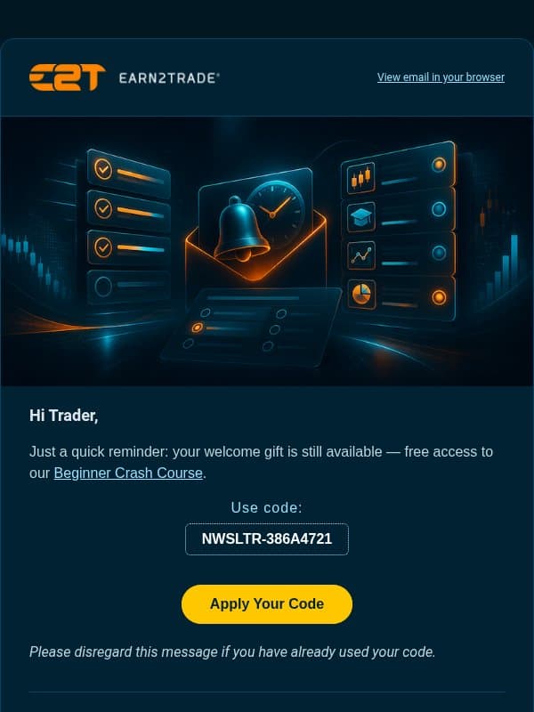 Futures Trading Basics, Explained email from Earn2Trade
