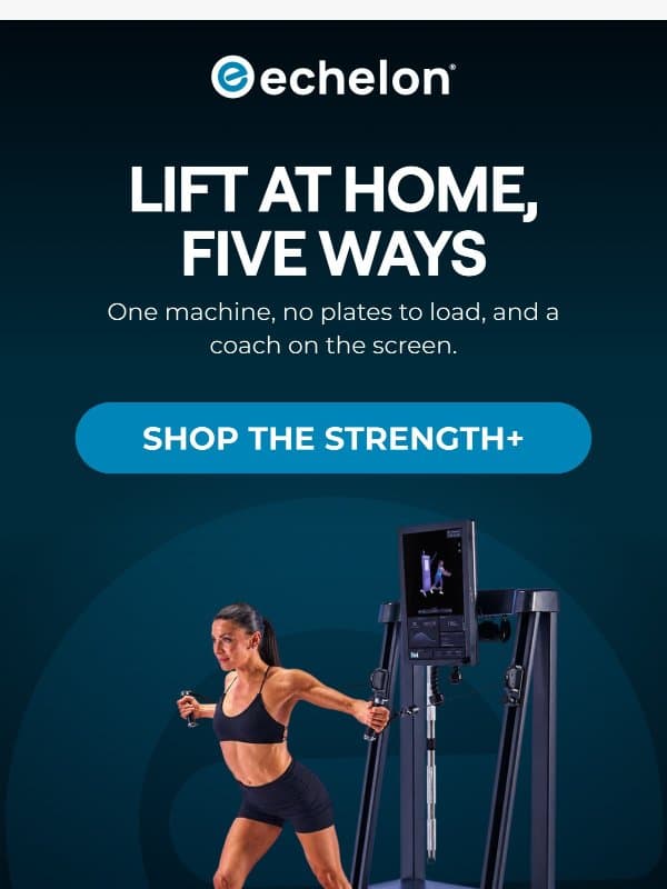 Five things a rack of weights can't do email from Echelon Fitness