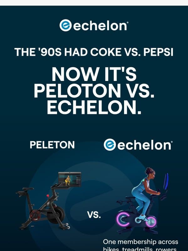 The '90s had Coke vs. Pepsi email from Echelon Fitness