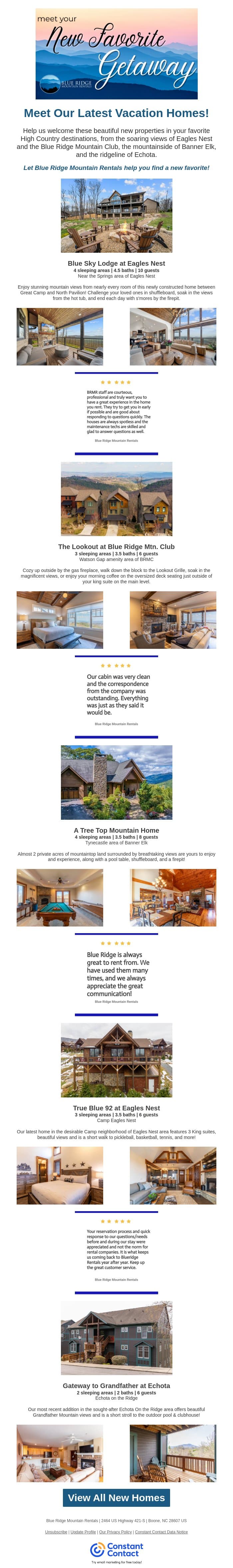 Be One Of the First to Experience These NEW Homes! email from Eco-Products screenshot
