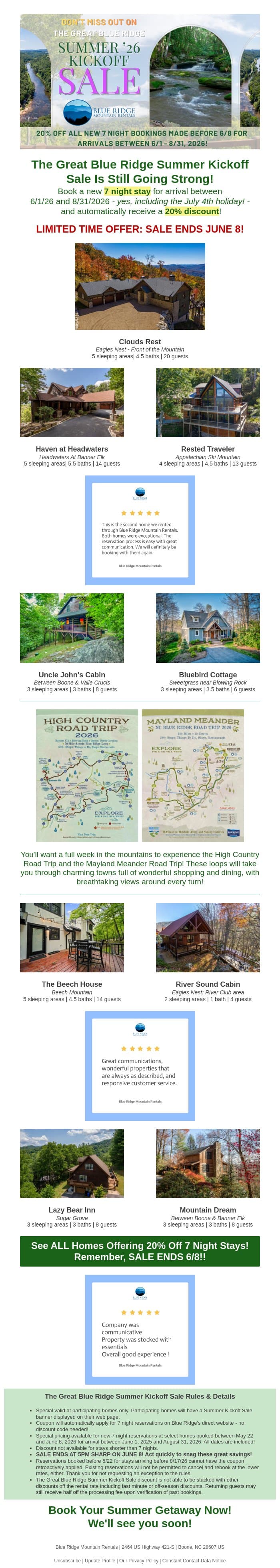 The Great Blue Ridge Summer Kickoff Sale Is Still Going! email from Eco-Products screenshot