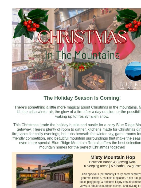 Make This Christmas a Mountain Christmas email from Eco-Products