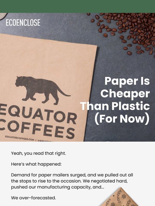 If paper mailers have been on your wishlist … email from EcoEnclose
