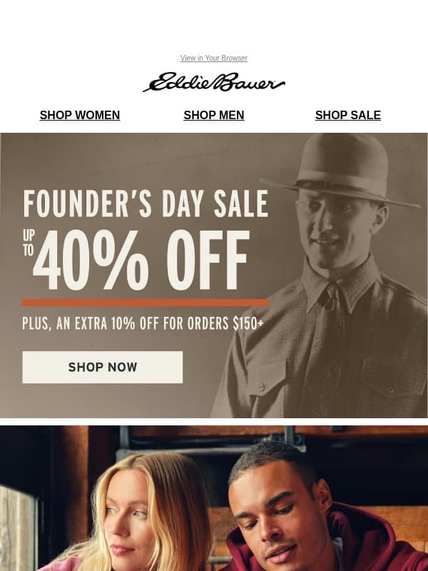 Vintage Soft Fleece 40% Off email from Eddie Bauer