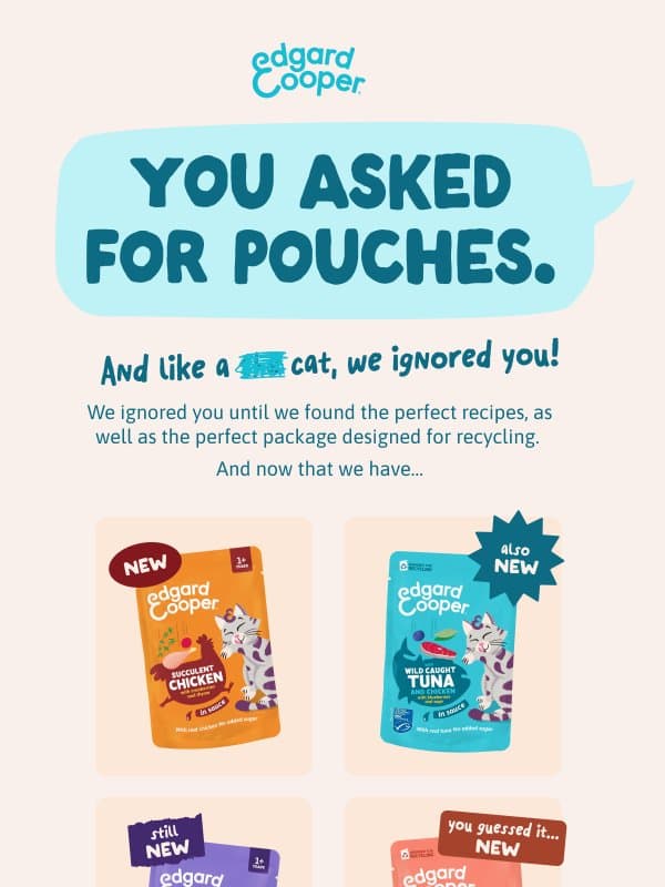 It’s about time: Pouches from Edgard & Cooper are finally here email from Edgard and Cooper