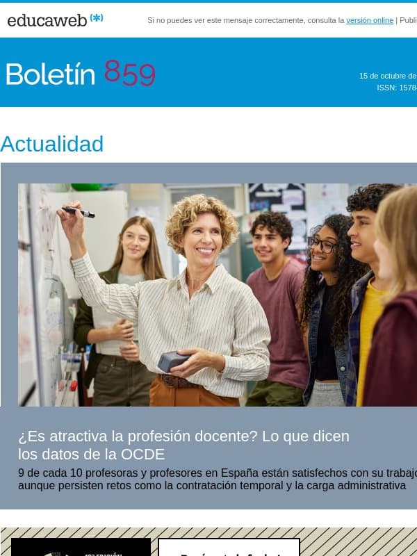 ¿Es atractiva la profesión docente? email from Educaweb