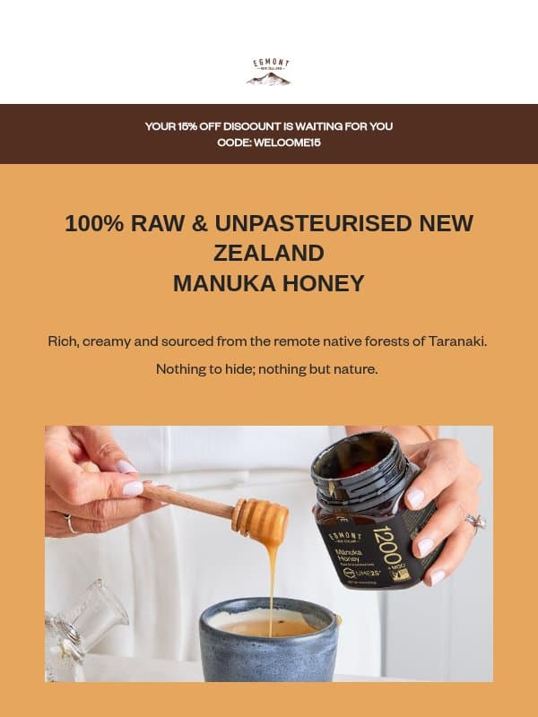 We love our community 🍯 email from Egmont Honey