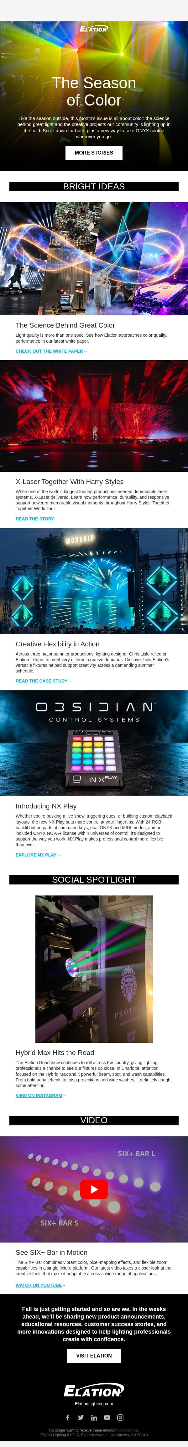 See What's Shaping Fall email from Elation Professional screenshot