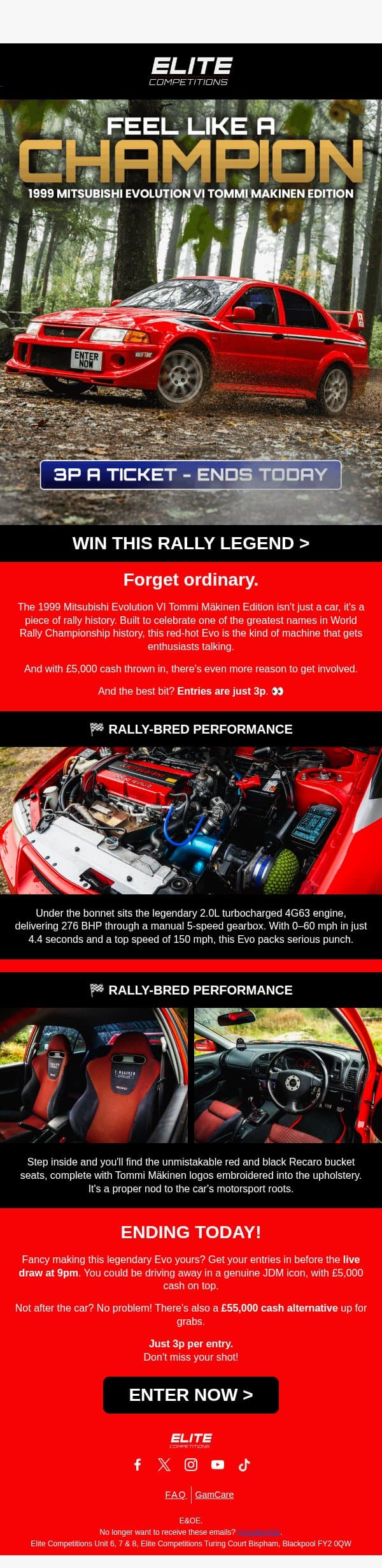 🔥 Pure Japanese motoring royalty... email from Elite Competitions screenshot