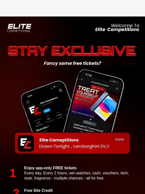 This is where the real wins happen π² email from Elite Competitions