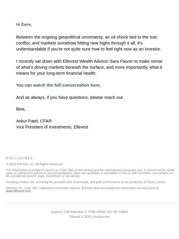 π½οΈ Replay: Market Insights Webinar email from Ellevest
