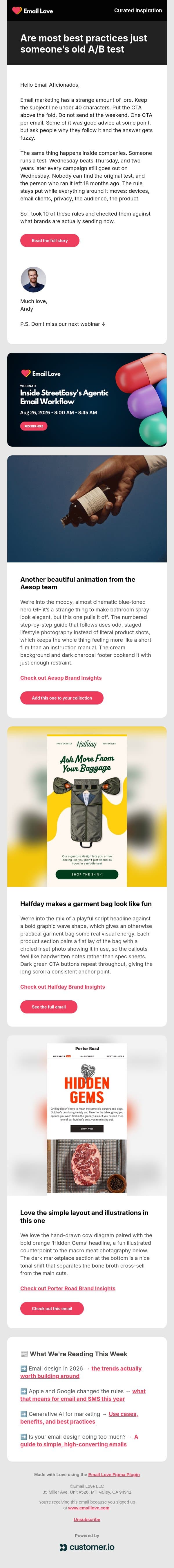 Email Lore email from Email Love screenshot