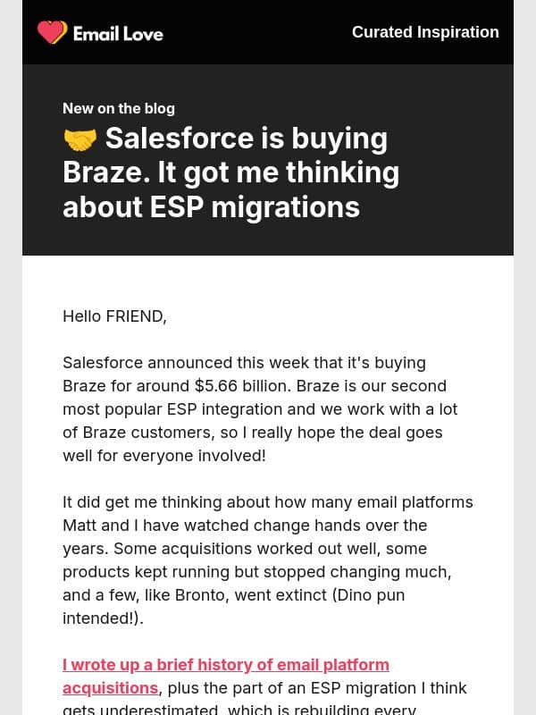 🤝☁️ Salesforce + Braze got me thinking... email from Email Love
