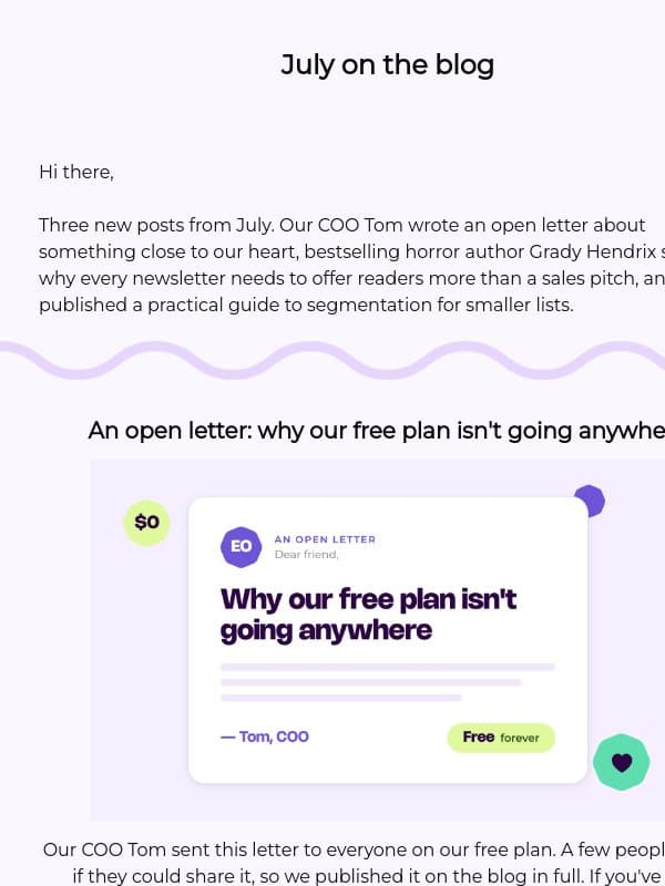 Your July roundup from the EmailOctopus blog email from EmailOctopus